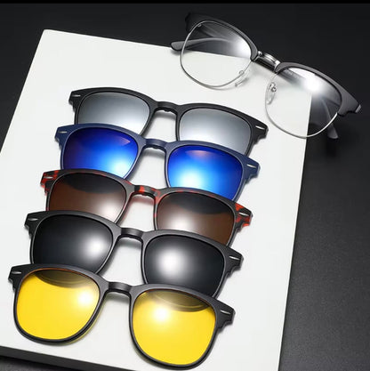 COMBO GAFAS MAGNETICAS 5 LENTES + ESTUCHE 🎁