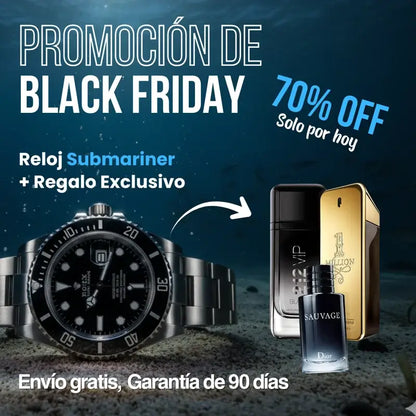 Reloj Submariner + Perfume Gratis 🔥 - Oferta de Black Friday SOLO HOY!